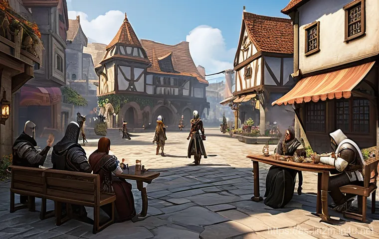 리니지2M 파티 플레이 장점 - **Prompt:** "A dynamic and intense battle scene in a dark, ancient dungeon. A coordinated party of a...