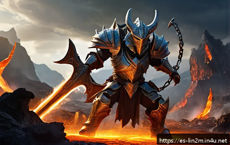 리니지2M 필드 보스 공략법 - A dynamic fantasy battle scene featuring a skilled adventurer wearing detailed leather armor and wie...